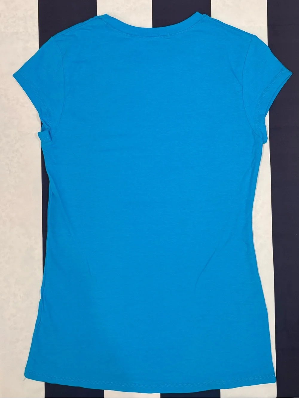 Splash Bright Blue Graphic Tee with White Script
